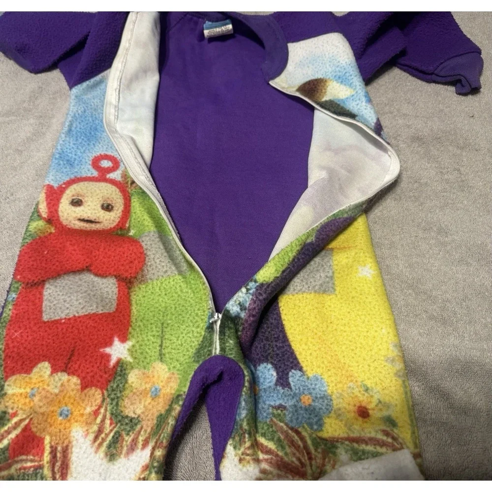 Vintage 1998 Ragdoll WORMSER Teletubbies One Piece Zip Sleeper Sz 5 Y2K RARE TH3